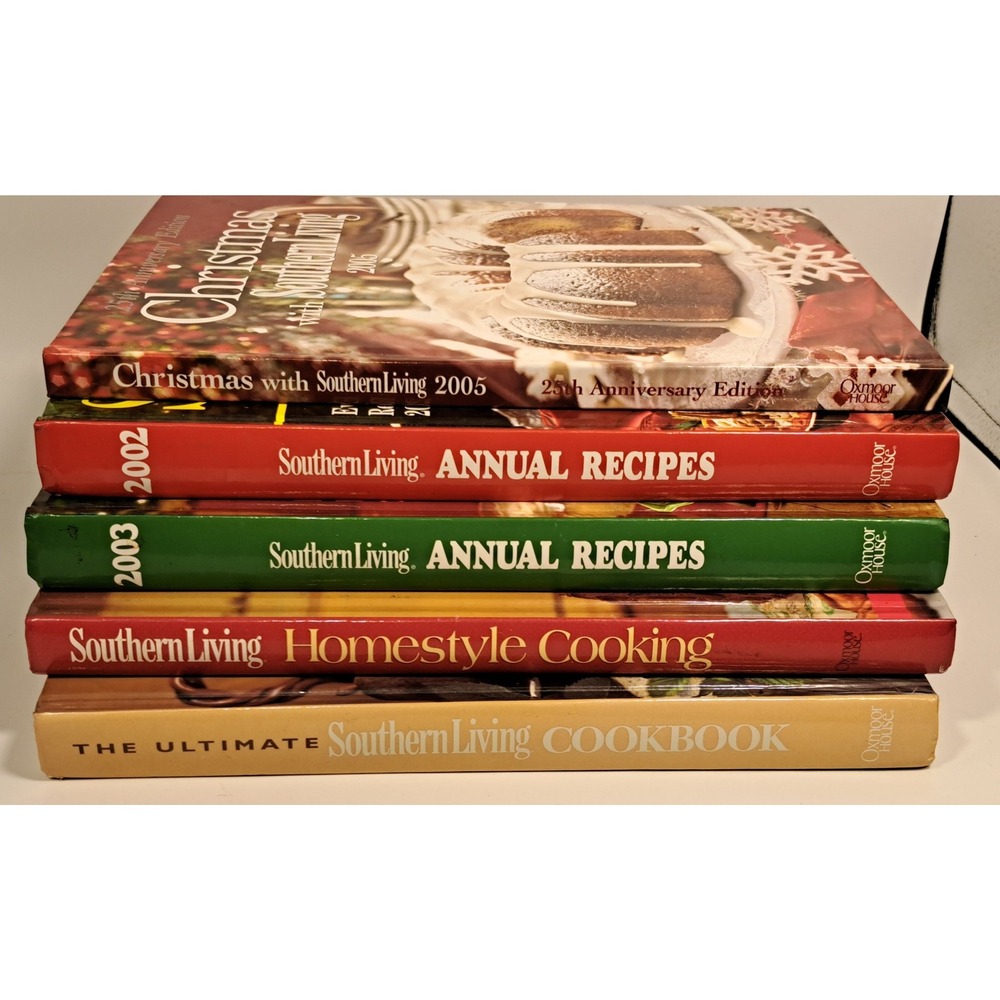 Southern Living Cookbook Lot 5 Hardcover Books 2002 2003 2005 Christmas Ultimate